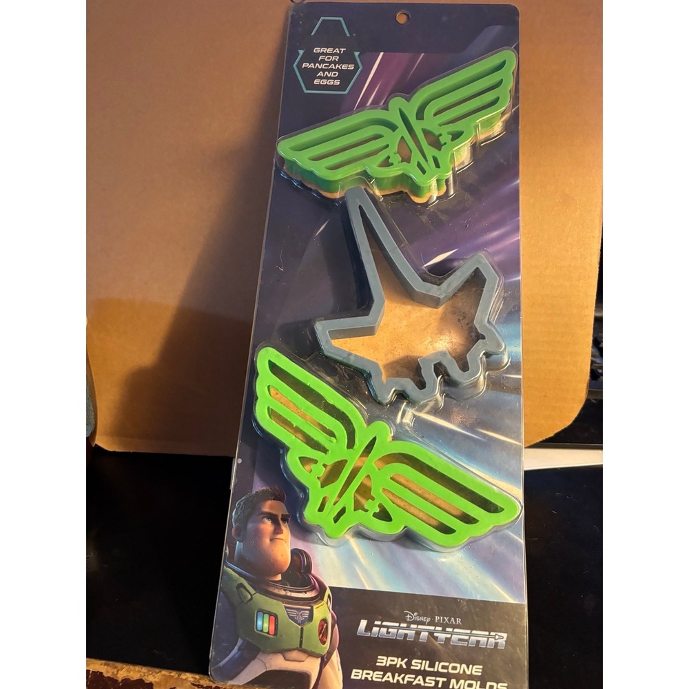 Disney Pixar Lightyear 3 Pk Silicone Breakfast Molds- Great For Pancakes & Eggs